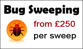 Bug Sweeping Cost in Bury St Edmunds